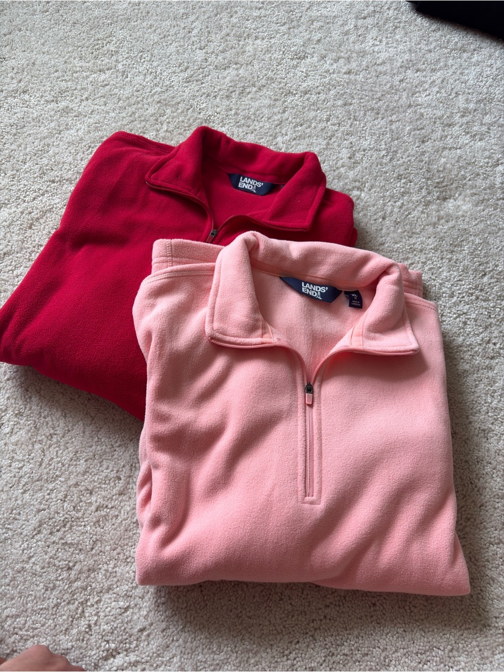 Bundle: Lands' End Women's Half-Zip Fleece Sweaters